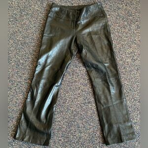 Cache Genuine Leather Y2K Vintage Boot Cut Black Pants. Size 2.